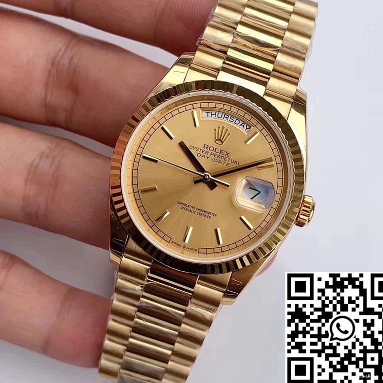 Dial Factory Rolex EW Yellow Day-Date Gold Champagne M128238-0045 0131